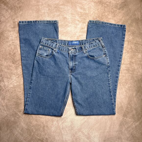 Vintage Y2K Vanity Jeans Blue Denim Medium Wash Boot Cut Slight Flare Mid Rise - Picture 10 of 10